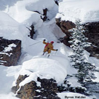 Skiing the steeps at Mary Jane